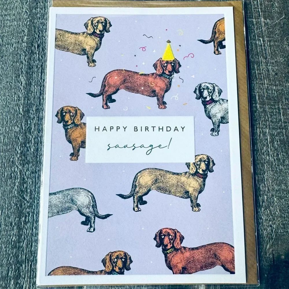 Dachshund Dog Happy Birthday Sausage Greeting Card